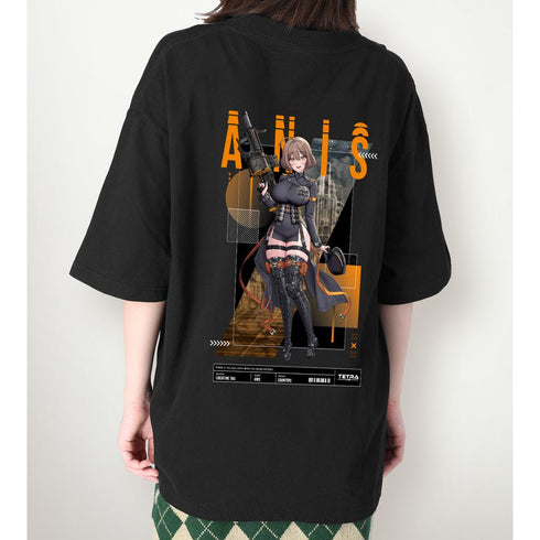 『勝利の女神:NIKKE』LOVECACAOさんイラスト アニス タクティカルファッションver. BIGシルエットTシャツユニセックス