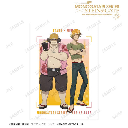 『物語シリーズ×STEINS;GATE』描き下ろし 忍野メメ&橋田至 コラボイラストver. A3マット加工ポスター
