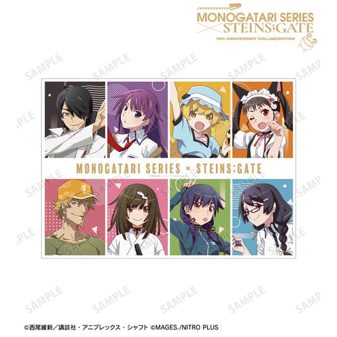 『物語シリーズ×STEINS;GATE』描き下ろし 集合A コラボイラストver. A3マット加工ポスター