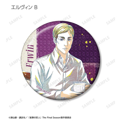 『進撃の巨人』描き下ろし ティータイムver. トレーディング Ani-Art グリッター缶バッジ(単位/BOX)【202507再販】