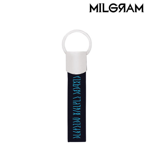 『MILGRAM -ミルグラム-』カズイ 囚人服ベルト風 キーリング付き合皮キーホルダー