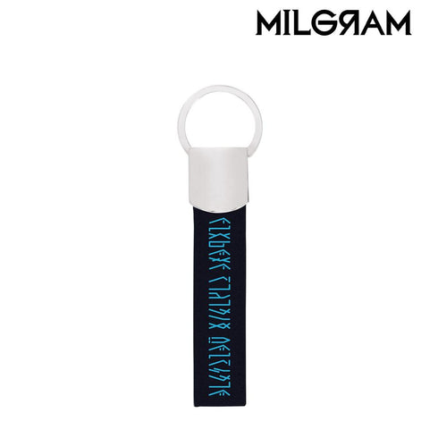 『MILGRAM -ミルグラム-』カズイ 囚人服ベルト風 キーリング付き合皮キーホルダー【202605再販】