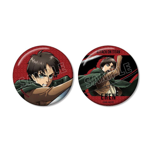 『進撃の巨人』エレン グリッター缶バッジ 2個セット【202604再販】