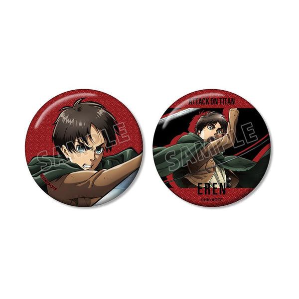 『進撃の巨人』エレン グリッター缶バッジ 2個セット【202512再販】