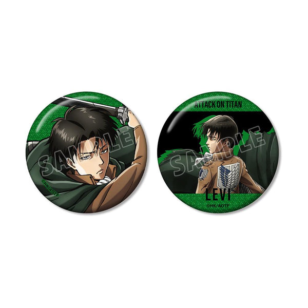 『進撃の巨人』リヴァイ グリッター缶バッジ 2個セット【202512再販】