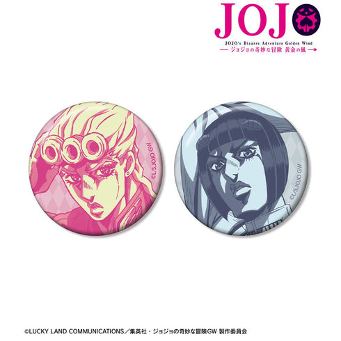 『ジョジョの奇妙な冒険 黄金の風』ジョルノ・ジョバァーナ&ブローノ・ブチャラティ 缶バッジ2個セット