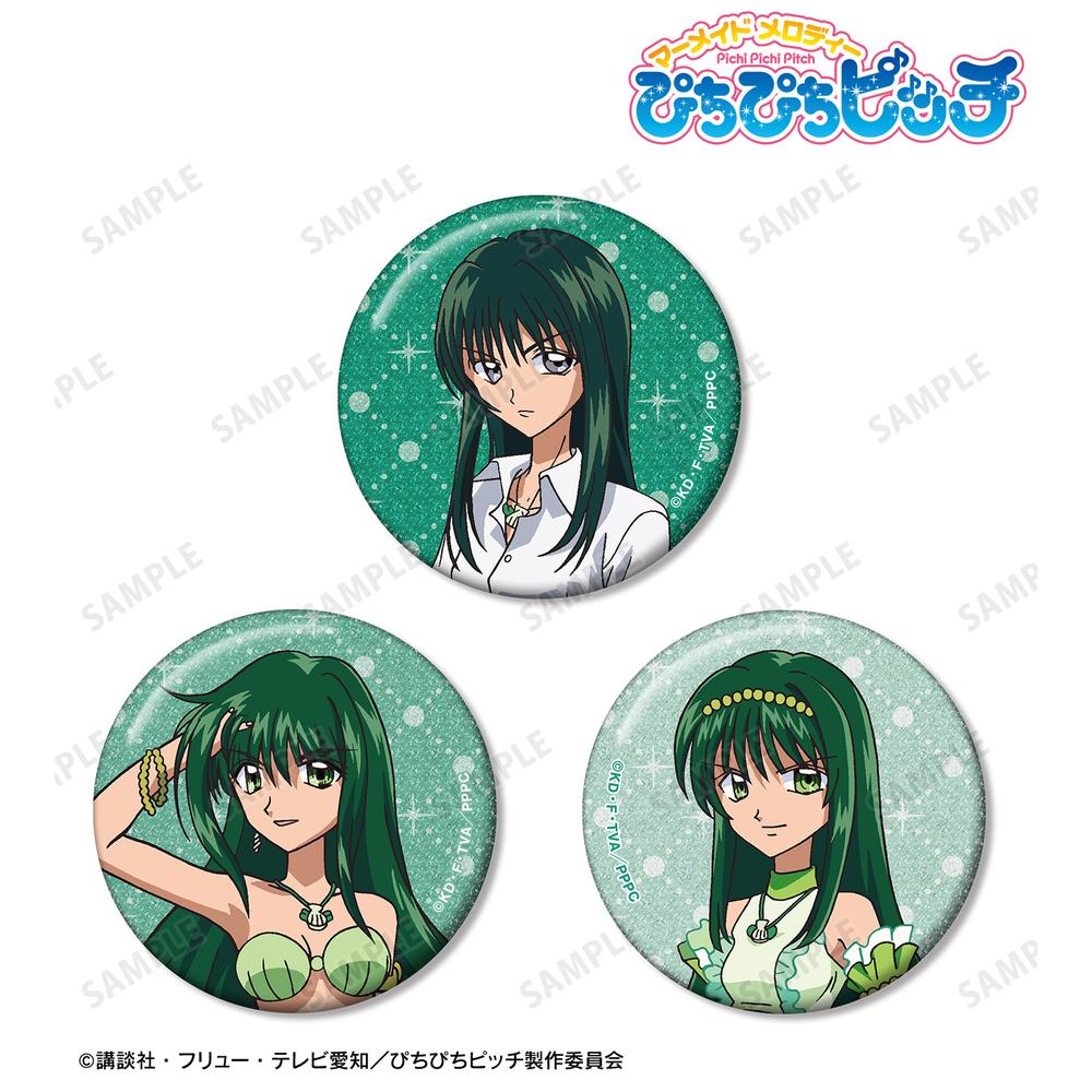 ぴちぴちピッチ　リナ　缶バッジセット ぴちぴちピッチ』リナ グリッター缶バッジ 3個セット - Anime Store.JP