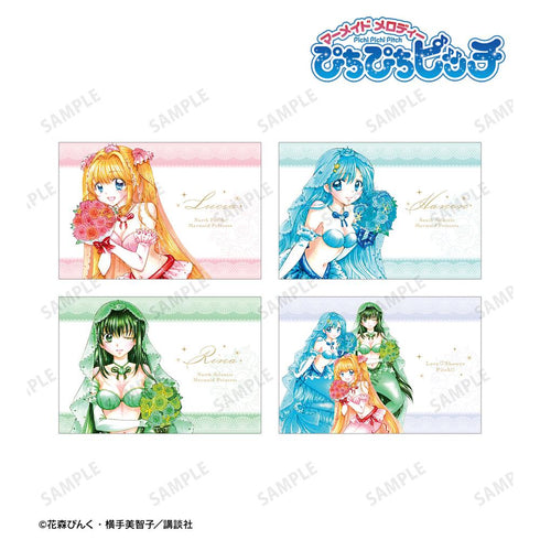 『ぴちぴちピッチ』花森ぴんく先生 描き下ろし ウェディングマーメイドver. ポストカード4枚セット ver.B
