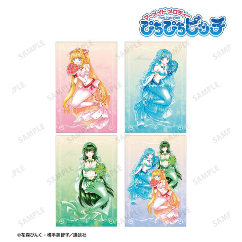 『ぴちぴちピッチ』花森ぴんく先生 描き下ろし ウェディングマーメイドver. ポストカード4枚セット ver.C