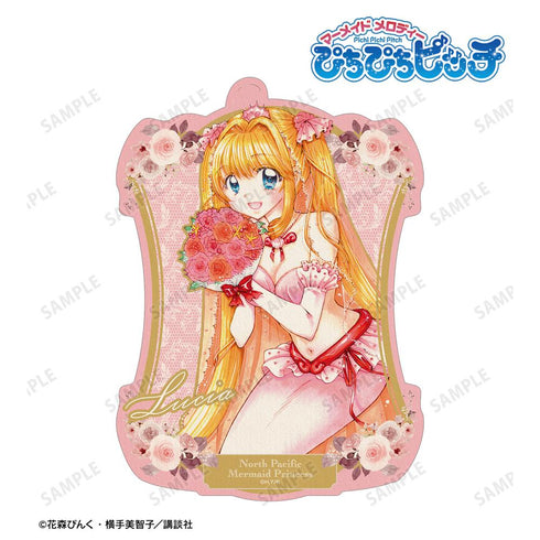 『ぴちぴちピッチ』花森ぴんく先生 描き下ろし るちあ ウェディングマーメイドver. トラベルステッカー