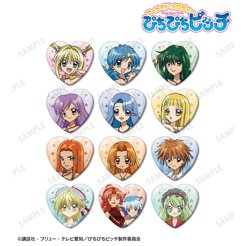 『ぴちぴちピッチ』トレーディングハート型缶バッジ(単位/BOX)【202511再販】