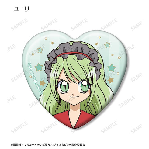 『ぴちぴちピッチ』トレーディングハート型缶バッジ(単位/BOX)