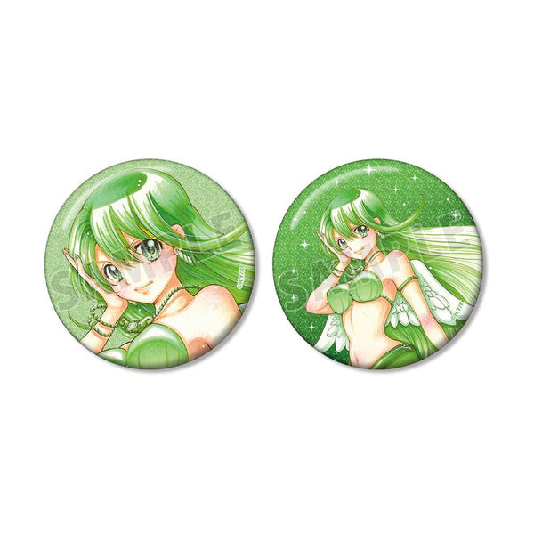 『ぴちぴちピッチ』花森ぴんく先生 描き下ろし リナ 羽を纏ったマーメイドver. グリッター缶バッジ 2個セット【202606再販】