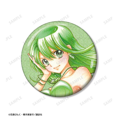 『ぴちぴちピッチ』花森ぴんく先生 描き下ろし リナ 羽を纏ったマーメイドver. グリッター缶バッジ 2個セット【202606再販】