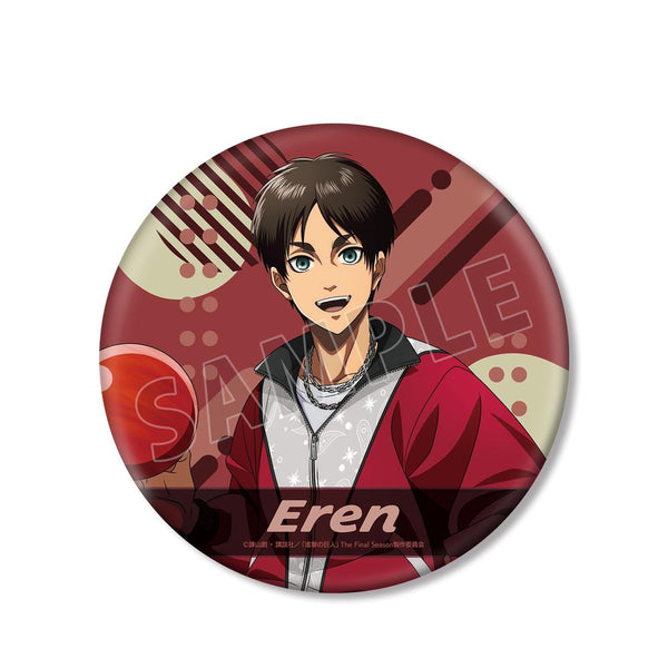 『進撃の巨人』描き下ろし エレン レトロ風ファッションver. BIG缶バッジ【202511再販】