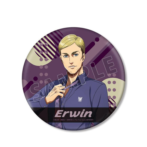 『進撃の巨人』描き下ろし エルヴィン レトロ風ファッションver. BIG缶バッジ【202604再販】