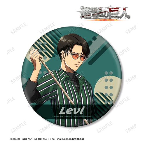 『進撃の巨人』描き下ろし リヴァイ レトロ風ファッションver. BIG缶バッジ【202511再販】