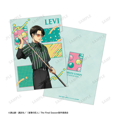 『進撃の巨人』描き下ろし リヴァイ レトロ風ファッションver. クリアファイル