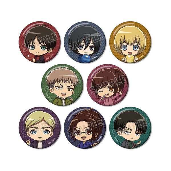 『進撃の巨人』トレーディング ちびキャラ アクティビティver. グリッター缶バッジ(単位/BOX)【202511再販】