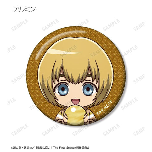 『進撃の巨人』トレーディング ちびキャラ アクティビティver. グリッター缶バッジ(単位/BOX)【202604再販】