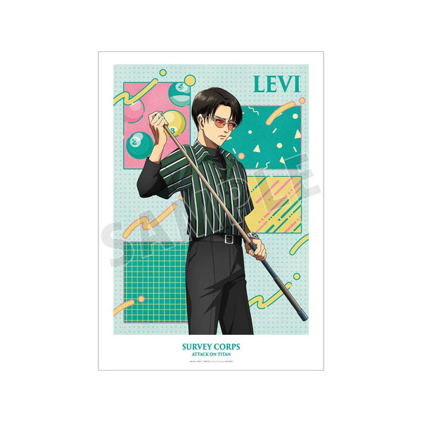 『進撃の巨人』描き下ろし リヴァイ レトロ風ファッションver. A3マット加工ポスター【202604再販】