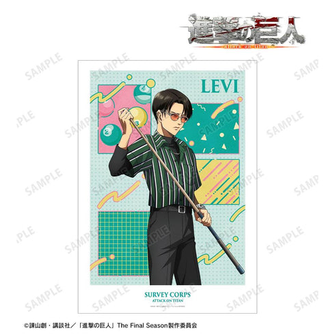 『進撃の巨人』描き下ろし リヴァイ レトロ風ファッションver. A3マット加工ポスター【202604再販】