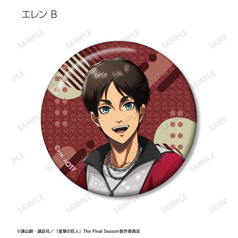 『進撃の巨人』描き下ろし レトロ風ファッションver. トレーディンググリッター缶バッジ(単位/BOX)【202511再販】