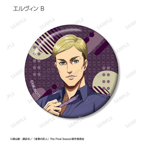 『進撃の巨人』描き下ろし レトロ風ファッションver. トレーディンググリッター缶バッジ(単位/BOX)【202511再販】