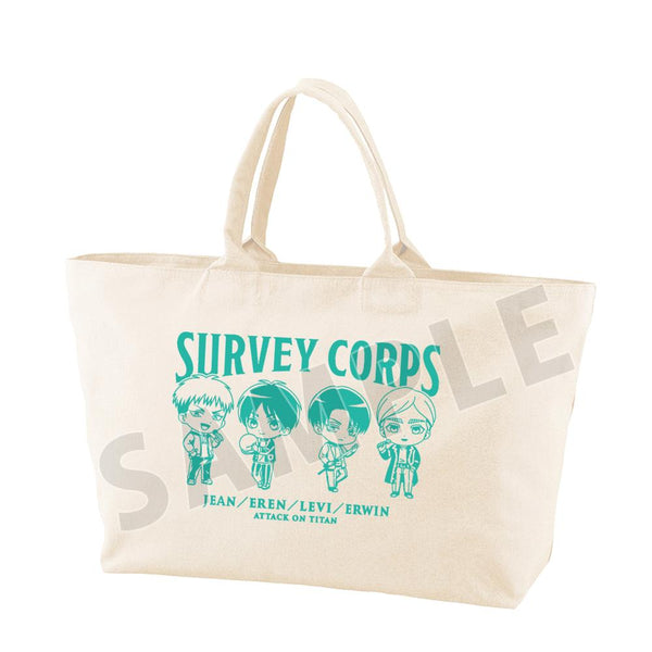 『進撃の巨人』集合 ちびキャラ アクティビティver. BIGジップトートバッグ【202511再販】