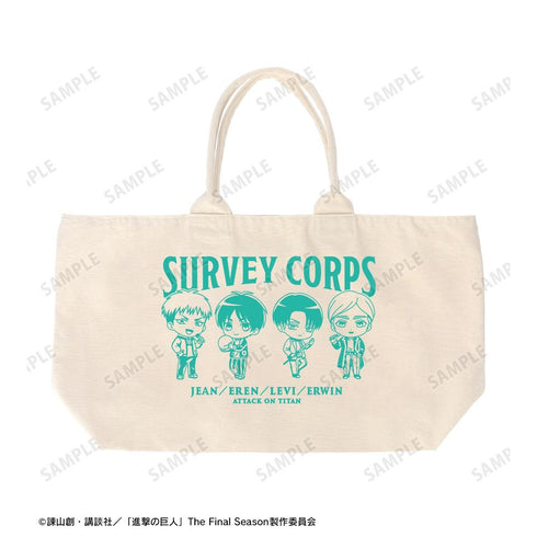 『進撃の巨人』集合 ちびキャラ アクティビティver. BIGジップトートバッグ【202604再販】