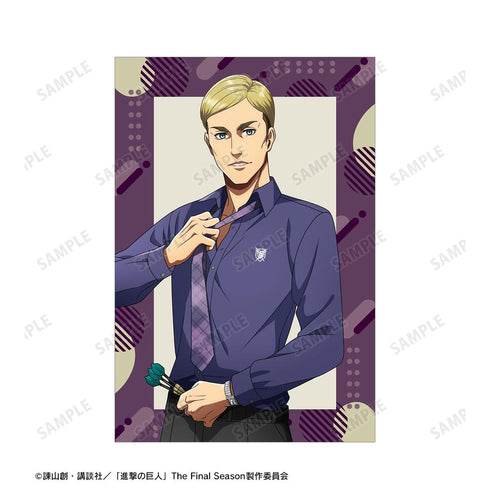 『進撃の巨人』描き下ろし エルヴィン レトロ風ファッションver. ポストカード2枚セット