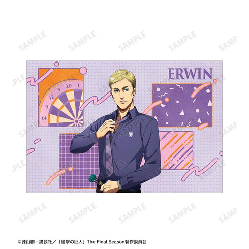 『進撃の巨人』描き下ろし エルヴィン レトロ風ファッションver. ポストカード2枚セット