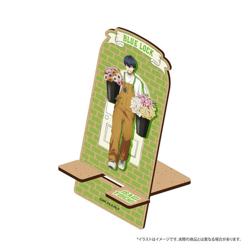 『ブルーロック』ウッドスマホスタンド 潔 世一(お花屋さん)