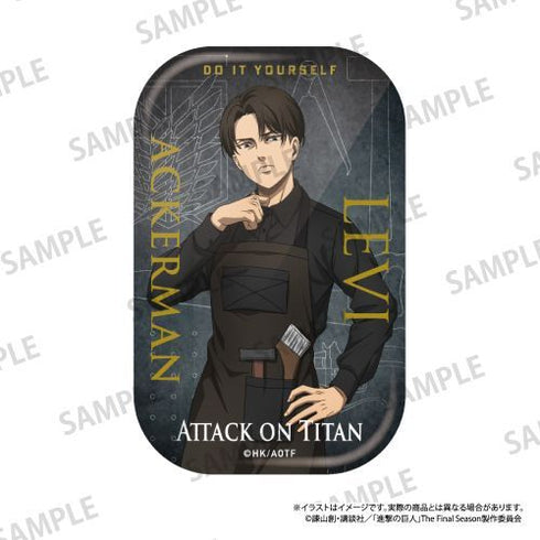 『進撃の巨人』長方形缶バッジ リヴァイ・アッカーマン(DIY)【202512再販】
