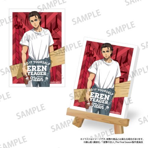 『進撃の巨人』キャンバスボードミニ エレン・イェーガー(DIY)