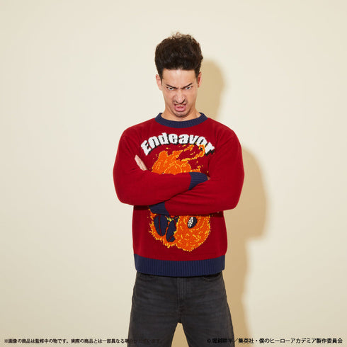 『僕のヒーローアカデミア』アグリーセーター(ユニセックス) エンデヴァー