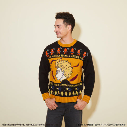 『僕のヒーローアカデミア』アグリーセーター(ユニセックス) ホークス
