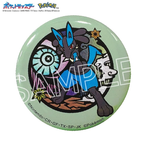 『ポケットモンスター』切り絵シリーズ キラキラ缶バッジ ルカリオ【202605再販】
