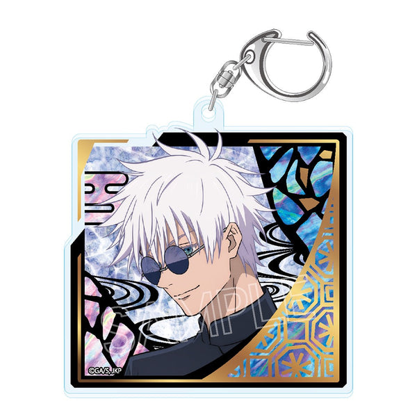『呪術廻戦』螺鈿風シリーズ 箔押しアクリルキーホルダー 五条 悟A