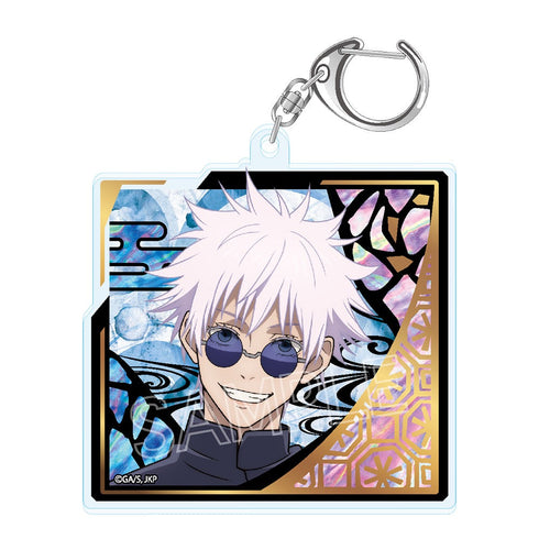 『呪術廻戦』螺鈿風シリーズ 箔押しアクリルキーホルダー 五条 悟B