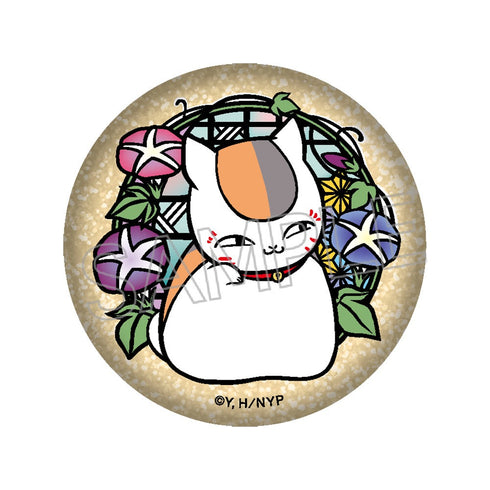 『夏目友人帳』切り絵シリーズ セレクション vol.1 キラキラ缶バッジ あさがお