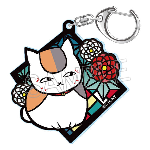 『夏目友人帳』切り絵シリーズ セレクション vol.1 グリッターキーホルダー 和モダン(麻の葉紋様)