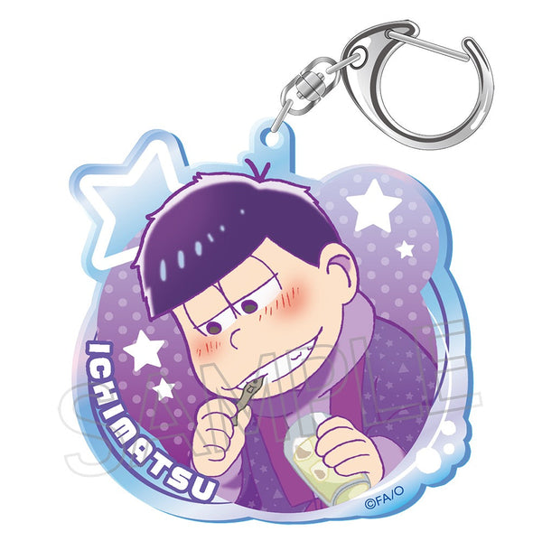 『おそ松さん』ビビッドライン オーロラアクリルキーホルダー 酔い松 一松