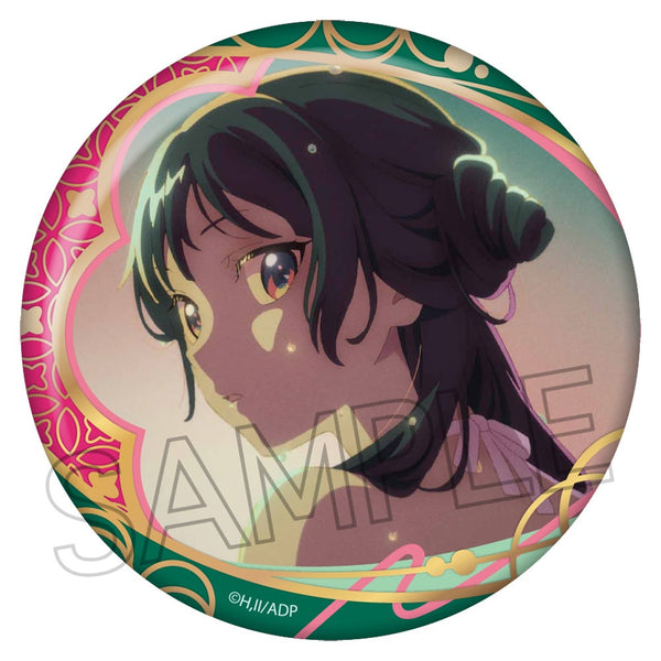 『薬屋のひとりごと』和紙風箔押し缶バッジ 猫猫A(緑)