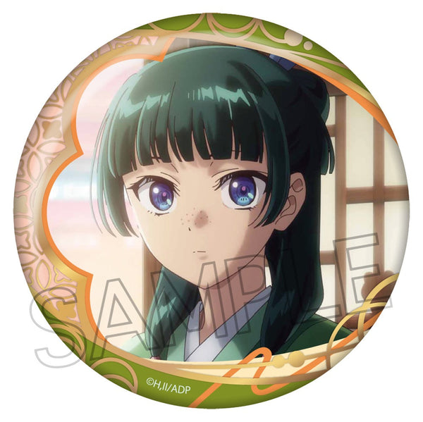 『薬屋のひとりごと』和紙風箔押し缶バッジ 猫猫C(黄緑)