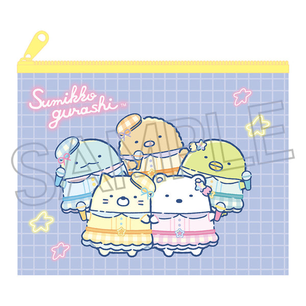 『すみっコぐらし』ミニビニールポーチ みんな(パープル)