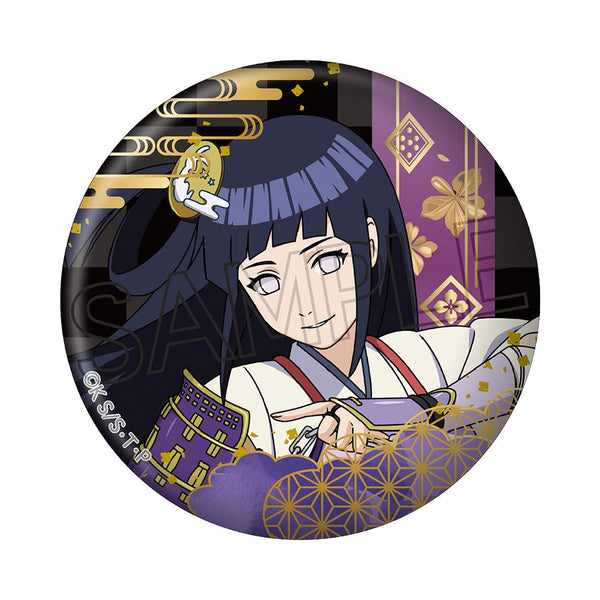 『NARUTO-ナルト- 疾風伝』箔押し缶バッジ 忍武者 日向ヒナタ