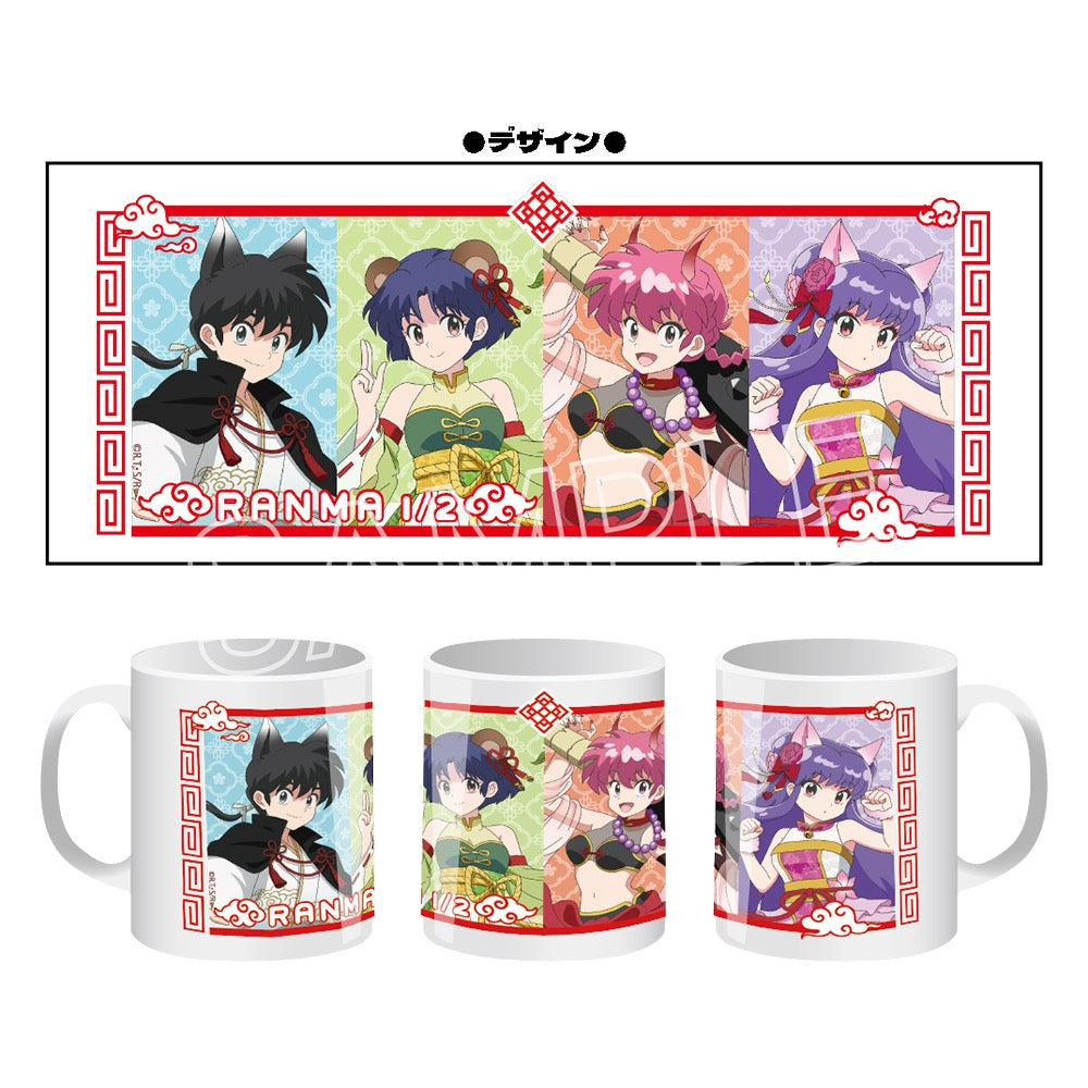 BANPRESTO - らんま1/2グッズ4点(茶器セット、温感マグカップ、フィギュア２種) 早乙女乱馬＆らんま】「らんま1/2」 温感マグカップ