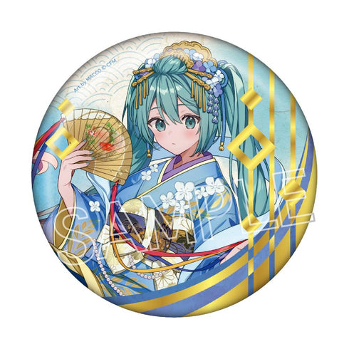 『初音ミク』百鬼夜行 ~麗宴~ 箔押しBIG缶バッジ B 人魚(にんぎょ)