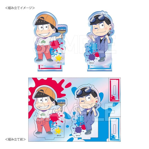 『おそ松さん』オーロラアクリルスタンド おえかき松 おそ松&カラ松